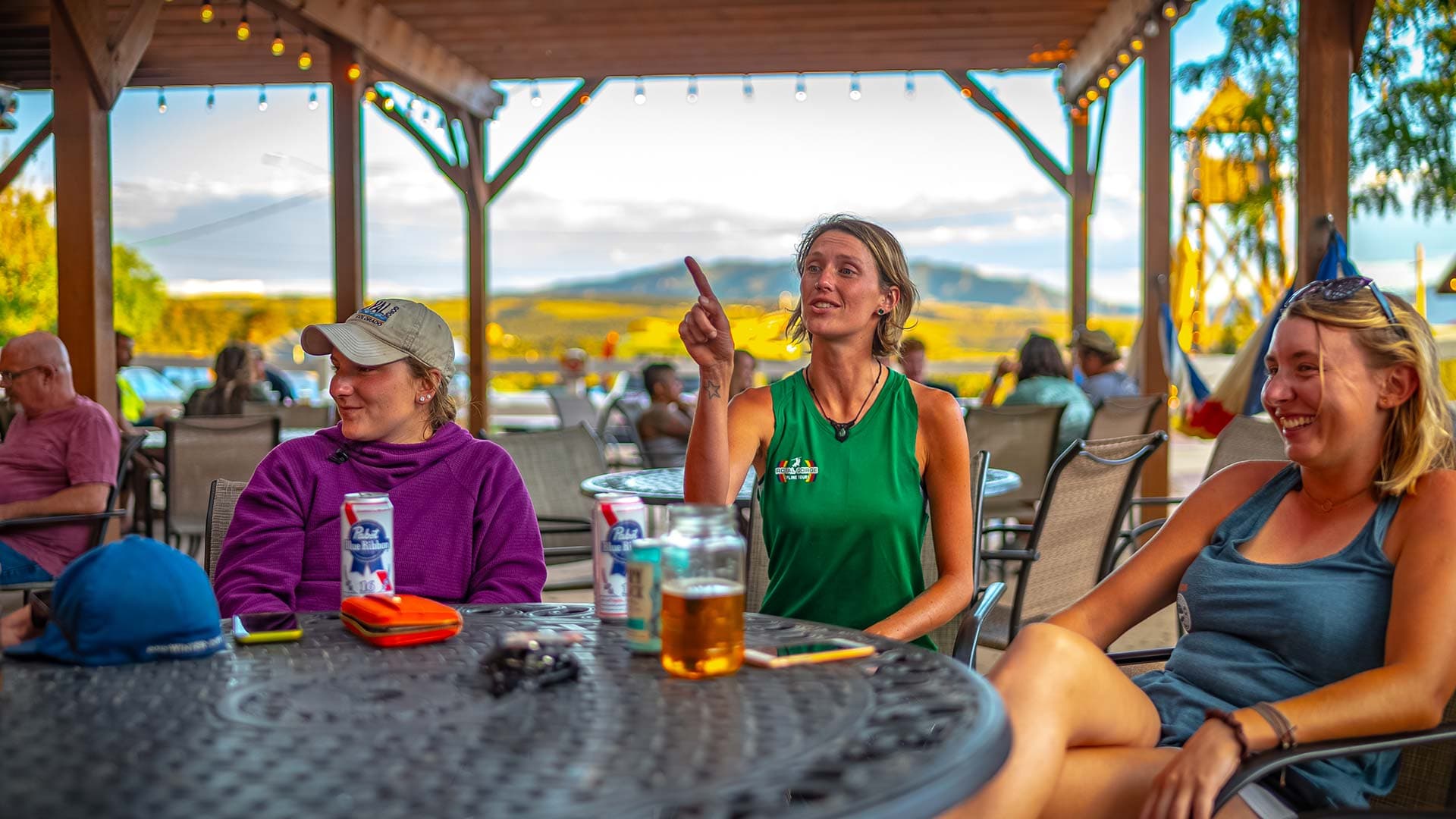 Outdoor patio dining at WhiteWater