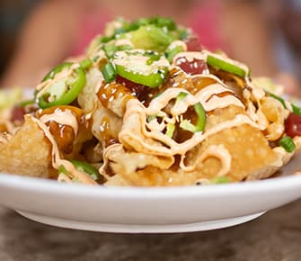 Wonton nachos